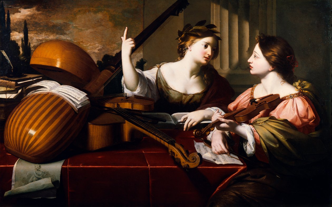 Divine Inspiration of Music, ca. 1640 av Nicolas Regnier