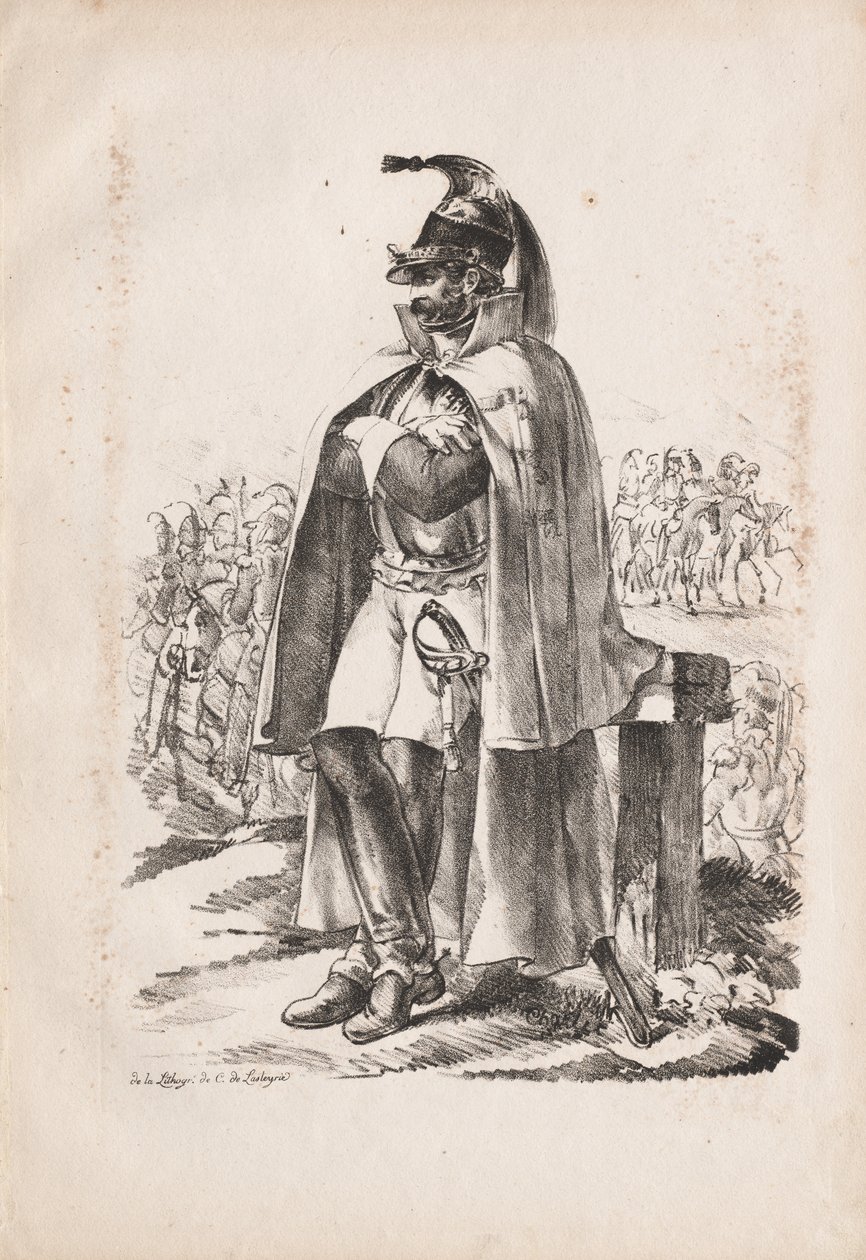 Militære kostymer: Cavalry Man av Nicolas Toussaint Charlet