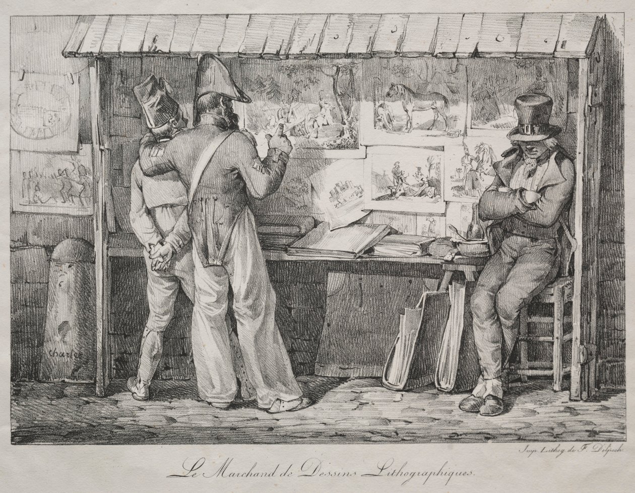 Litografihandleren. av Nicolas Toussaint Charlet