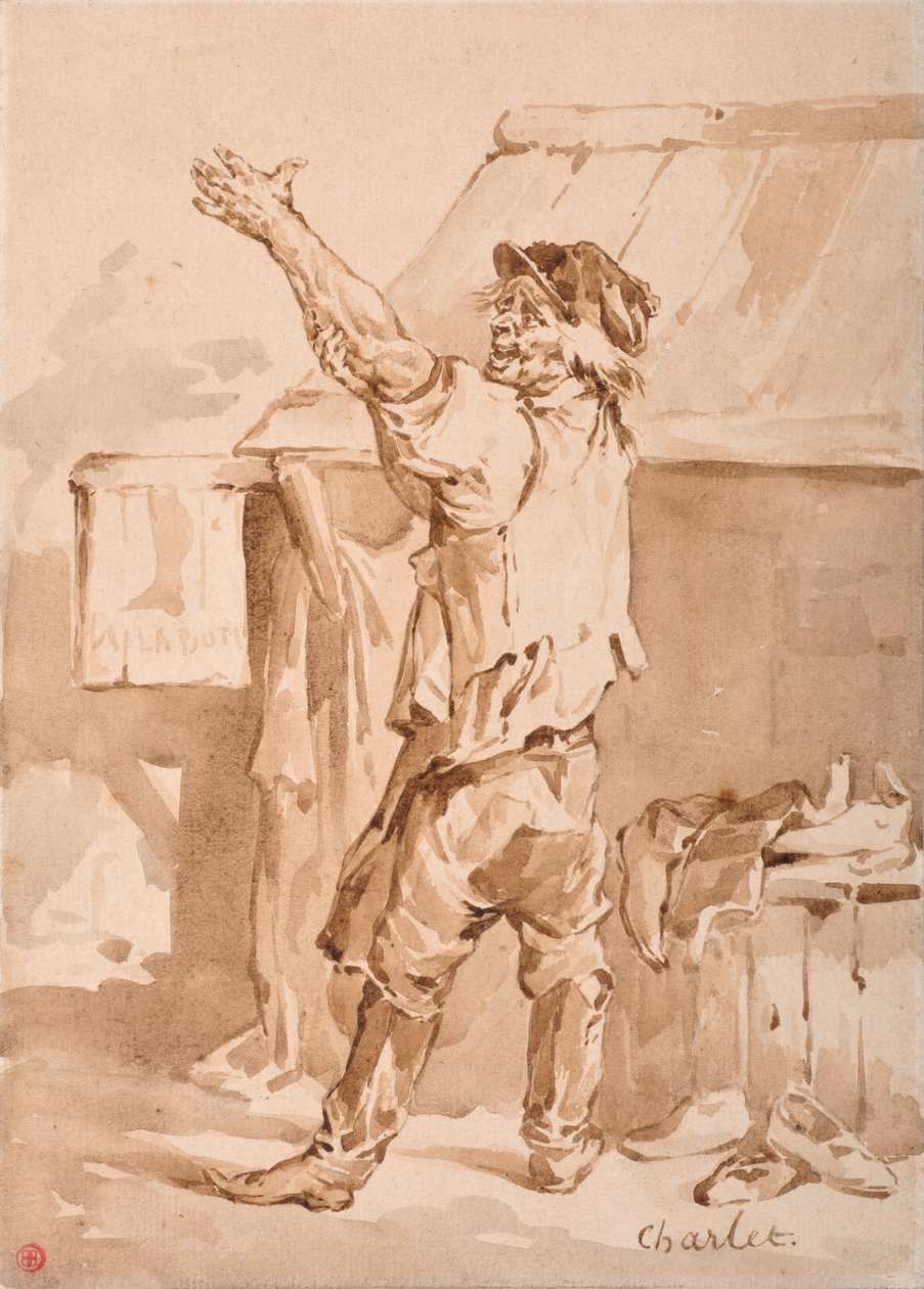 Skomakeren (lavis) av Nicolas Toussaint Charlet
