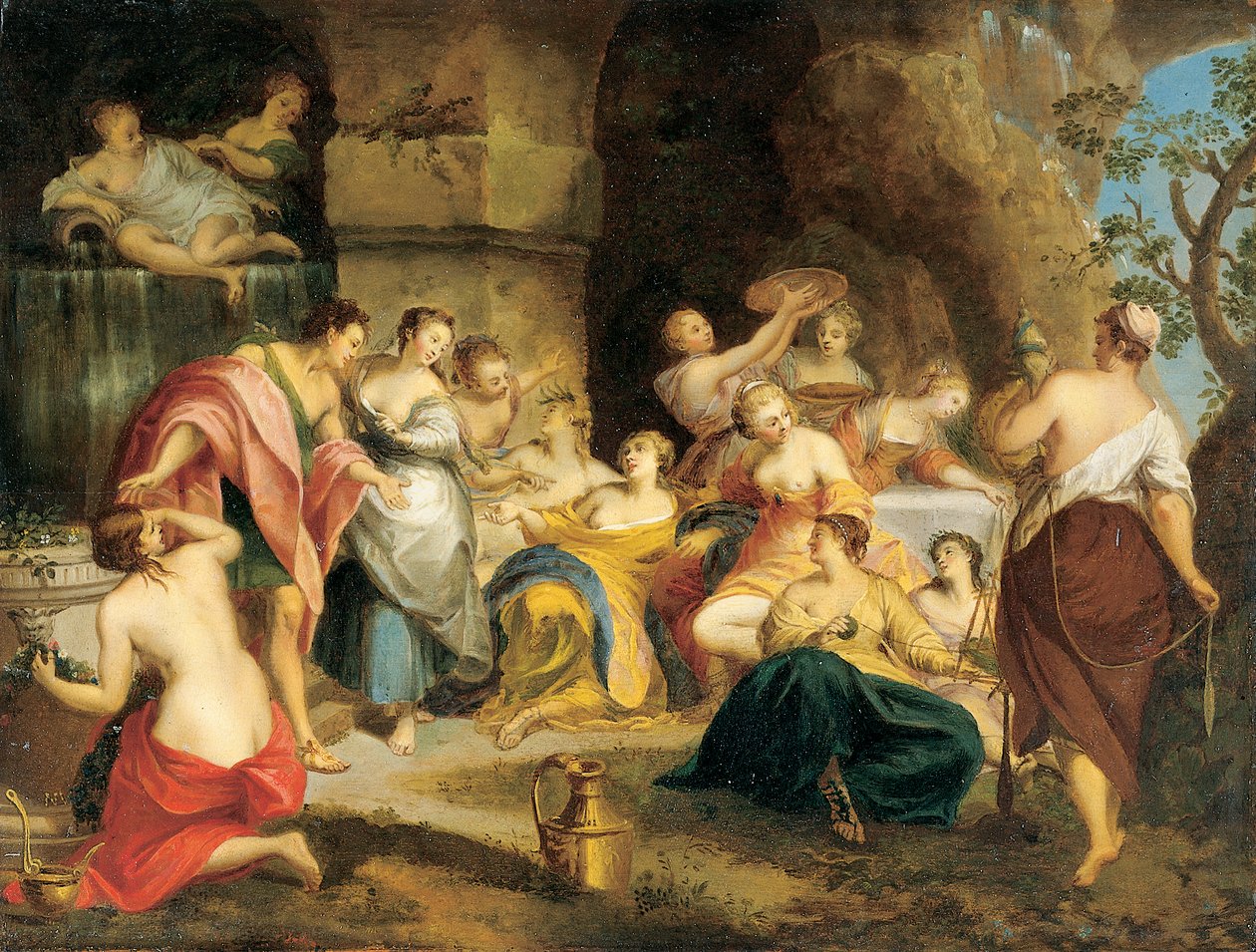 Telemachus på øya Calypso av Nicolas Vleughels