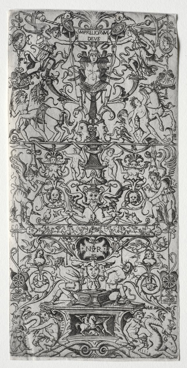 Ornamentpanel: Mars, God of Battles av Nicoletto da Modena