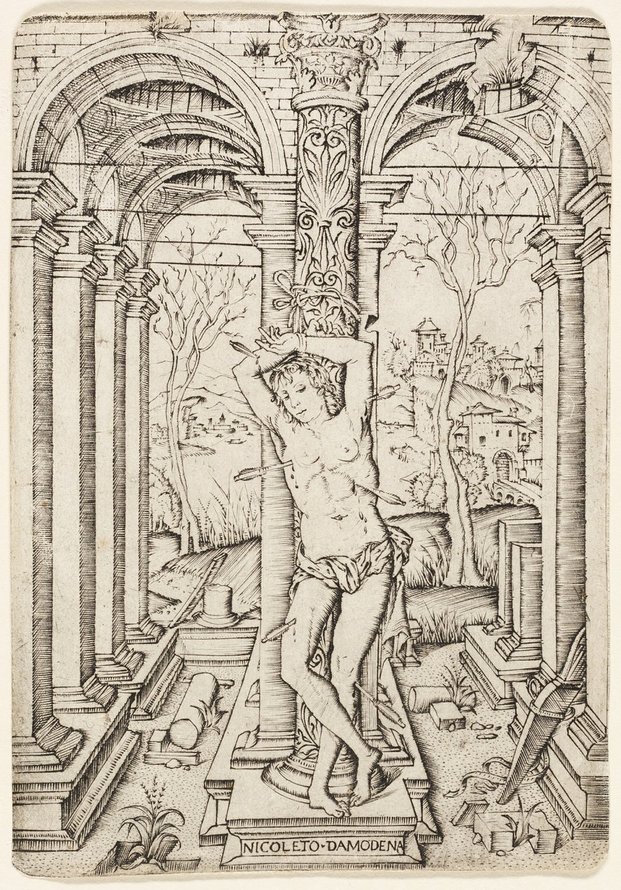 Sankt Sebastian av Nicoletto da Modena