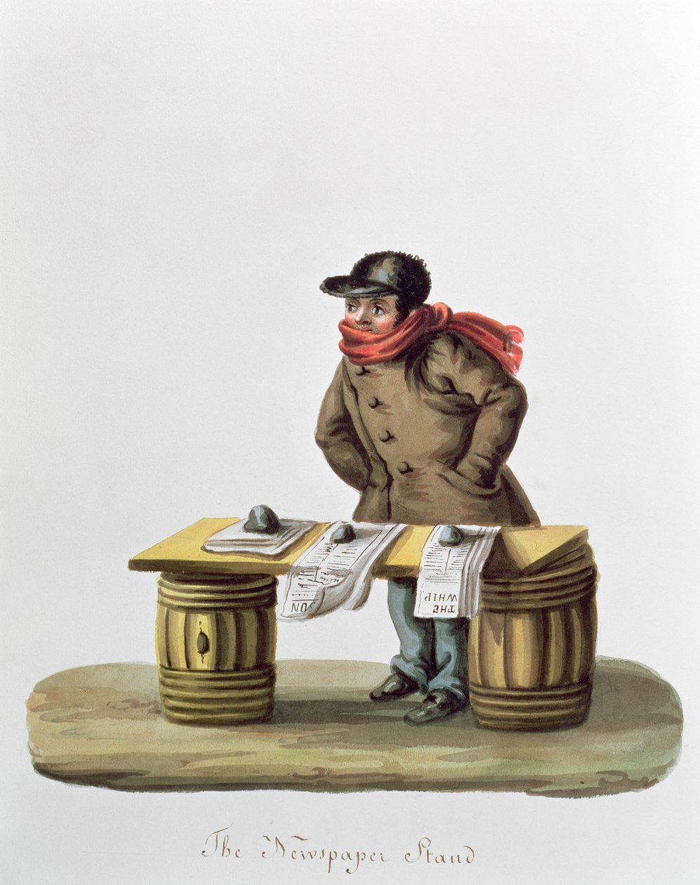 Avisstanden, ca. 1840-44 av Nicolino Calyo