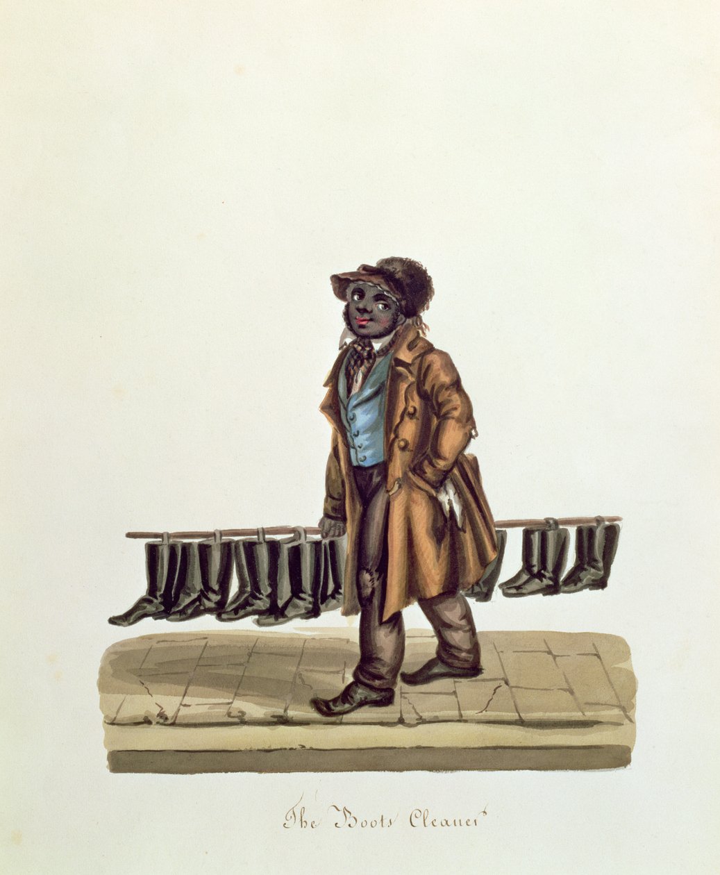The Boots Cleaner, ca. 1840 av Nicolino Calyo