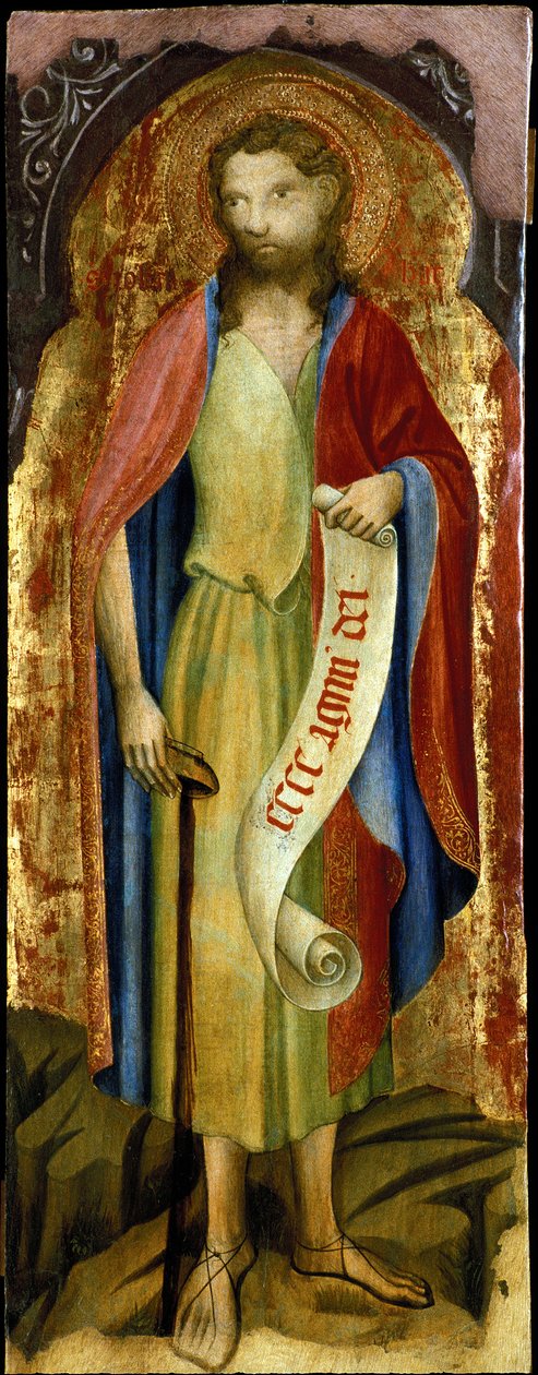 St. Johannes døperen (maling på trepanel) av Nicolò di Pietro