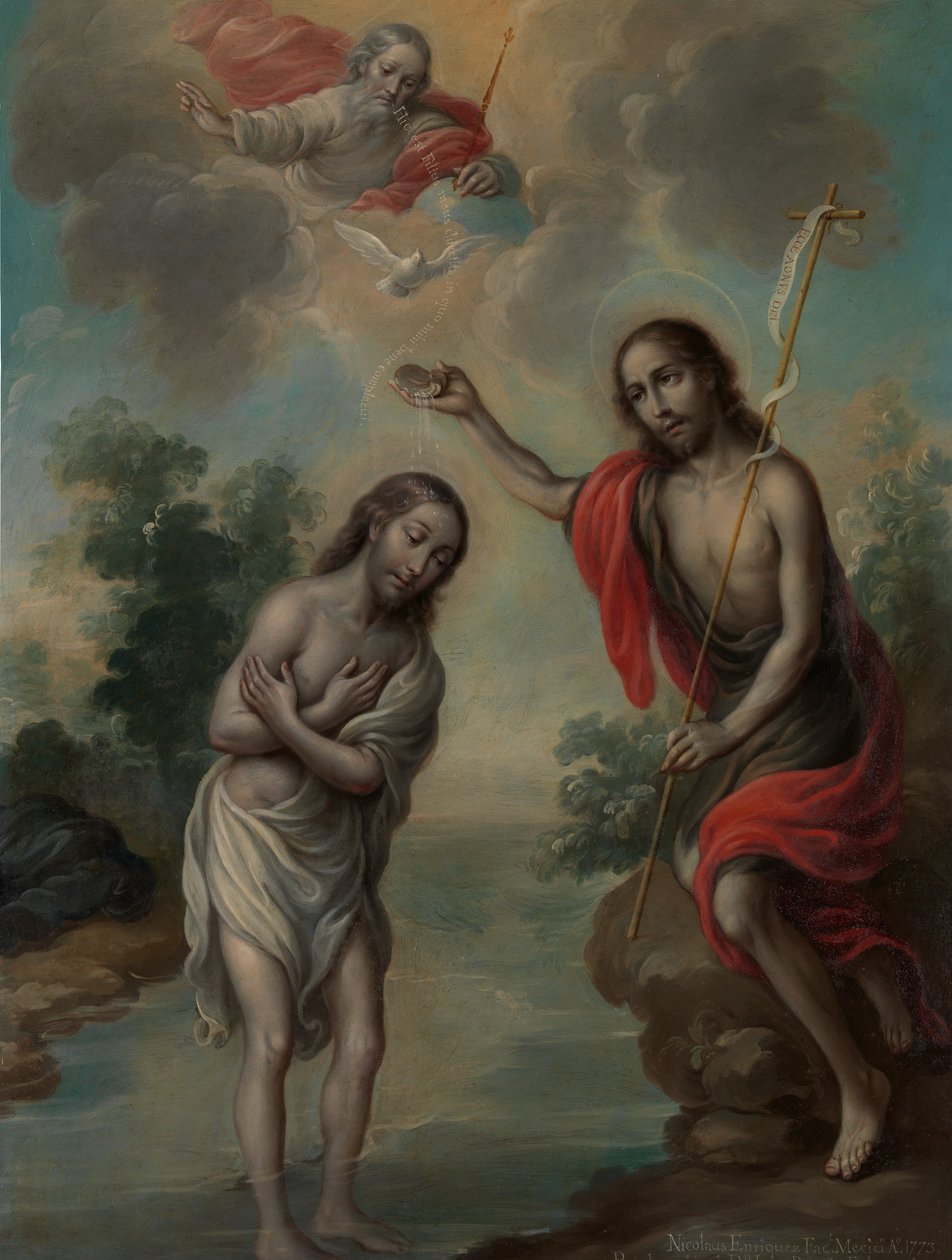 Kristi dåp, 1773. av Nicolás Enríquez