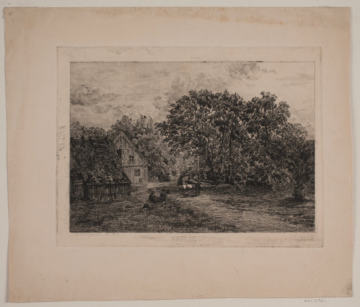 "Møllen". Vannmølle i Halland av Niels Skovgaard