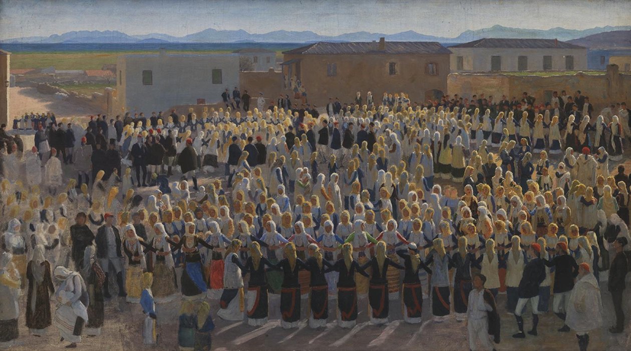 Damedansen i Megara av Niels Skovgaard