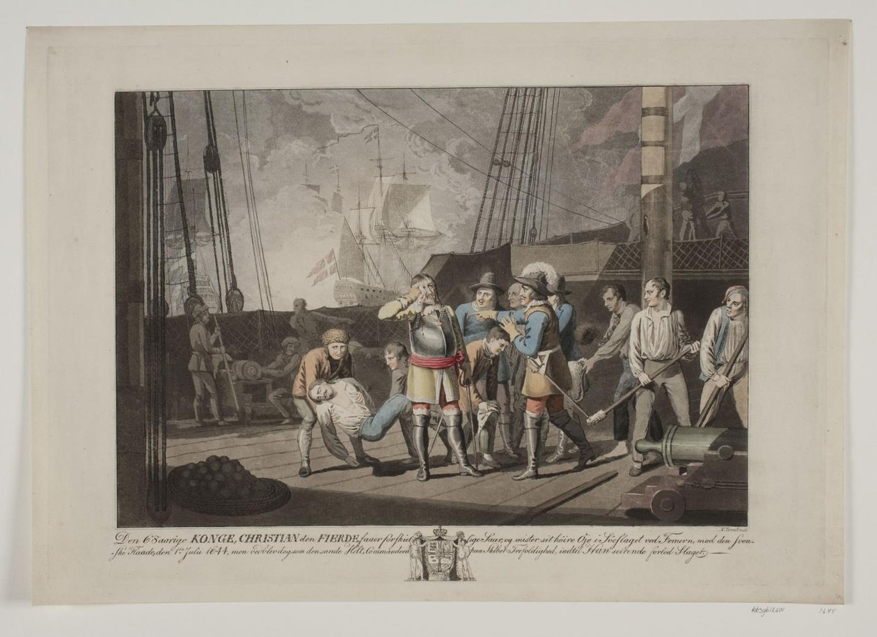 Christian IV i sjøslaget ved Fehmarn, 1644 av Niels Truslew