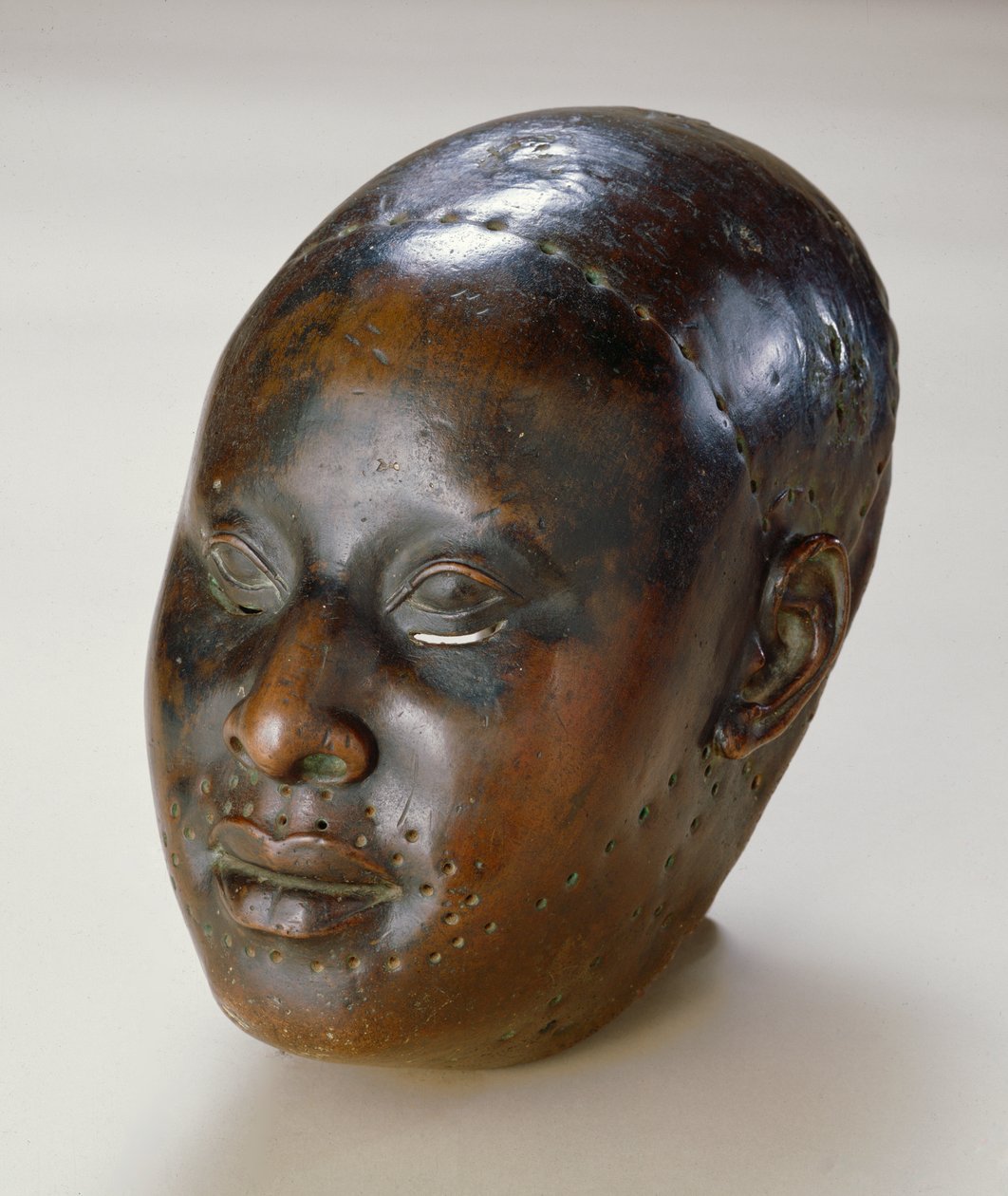 Maske av Oni Obalufon, Ife, 1100-1400-tallet (kobber) av Nigerian