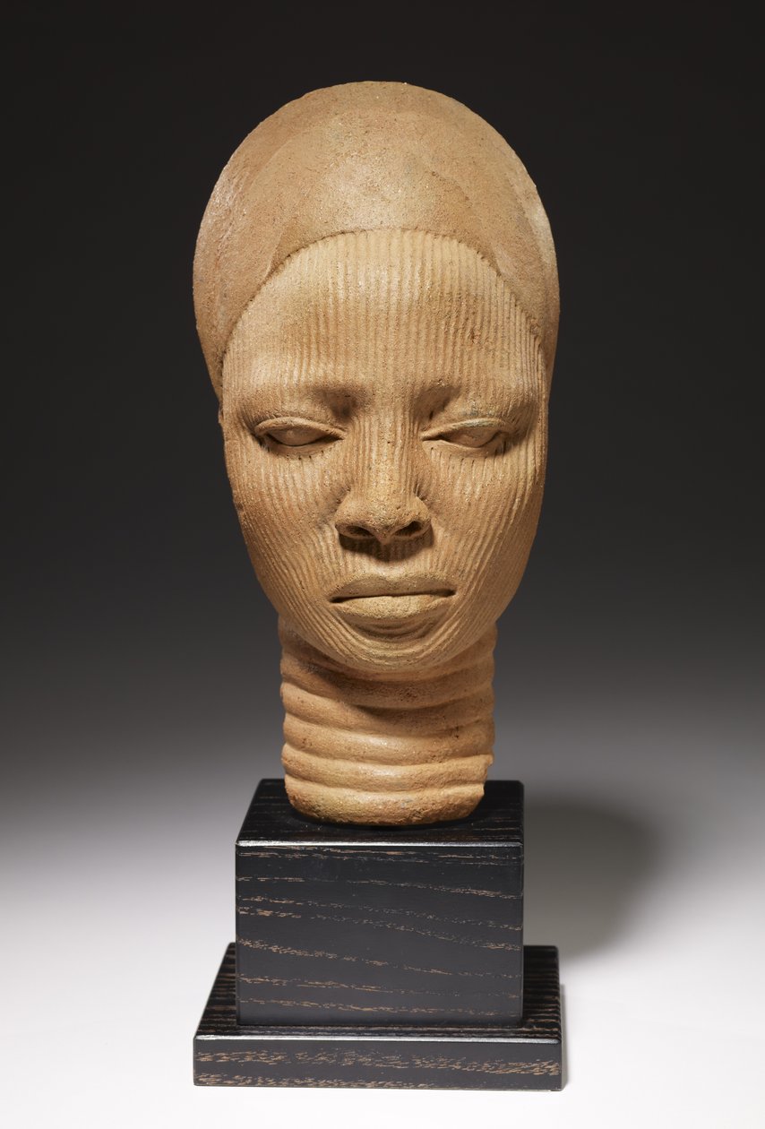 Shrine Head, Yoruba Culture, Nigeria (terrakotta) av Nigerian