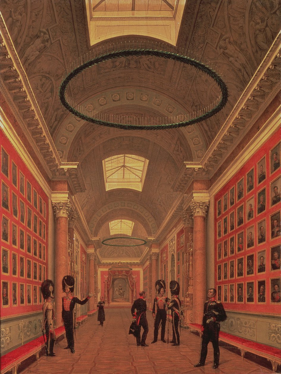 Vinterpalassets krigsgalleri i St. Petersburg, ca. 1830-tallet av Nikanor Grigor