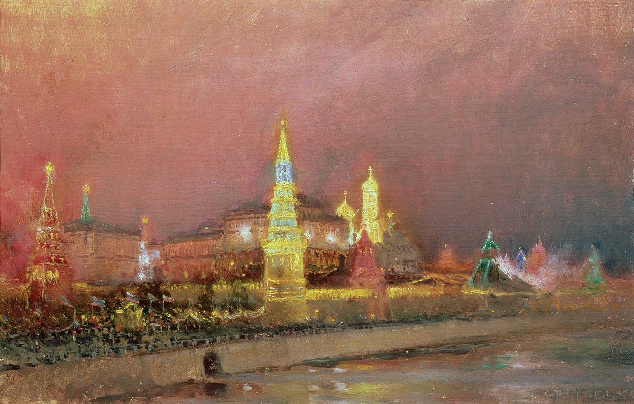 Belysning i Kreml, 1896 av Nikolai Nikolaevich Gritsenko