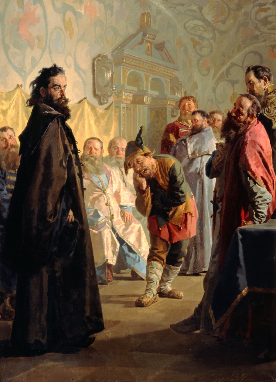 The Disgraced Boyar and a Jester, 1891 av Nikolai Vasilievich Nevrev