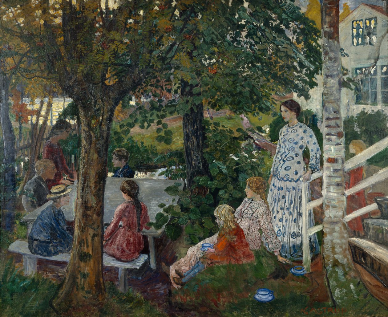 Bursdag i hagen av Nikolai Astrup
