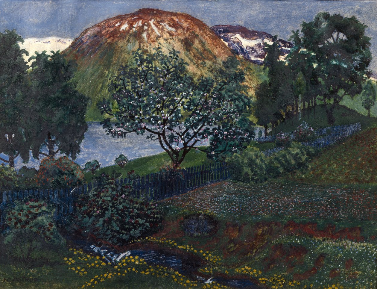 junikveld i hagen av Nikolai Astrup