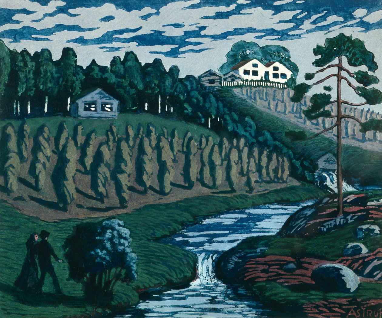 Store skiver på en stang av Nikolai Astrup