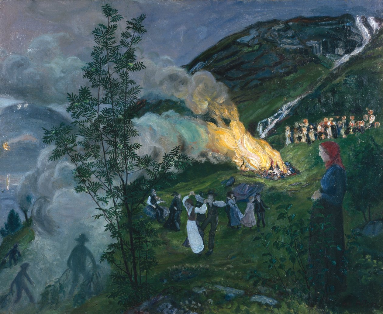 Midtsommerbrann av Nikolai Astrup