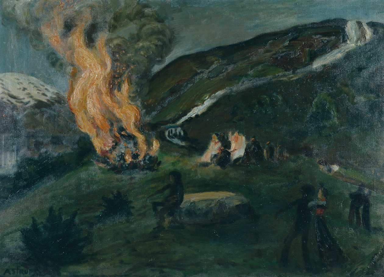 Midtsommerbrann av Nikolai Astrup