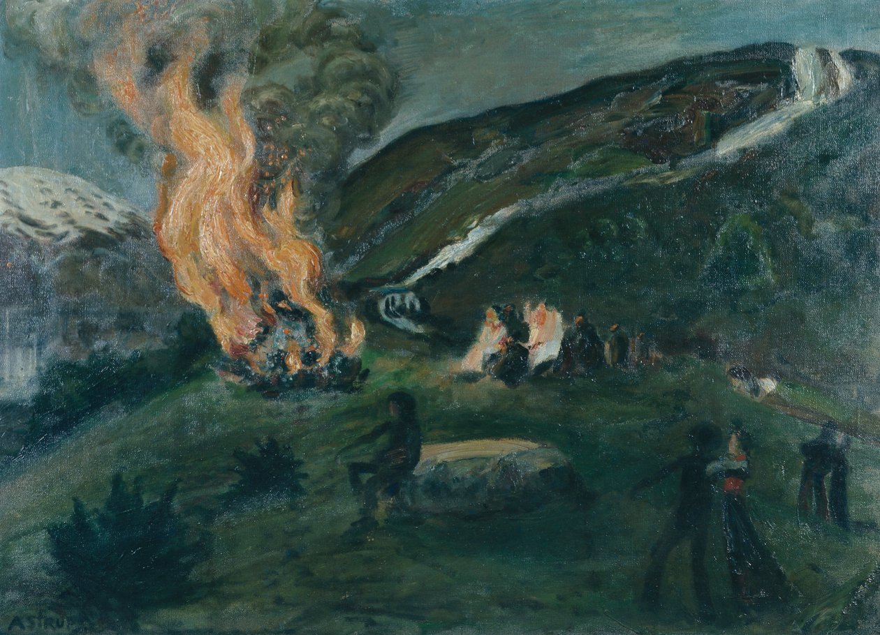Midtsommerbrann av Nikolai Astrup