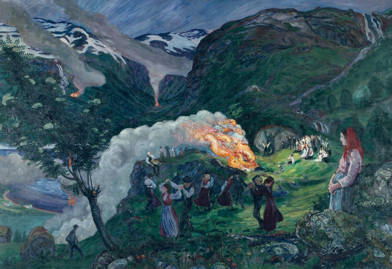 Midtsommernatt, Midtsommerbål av Nikolai Astrup