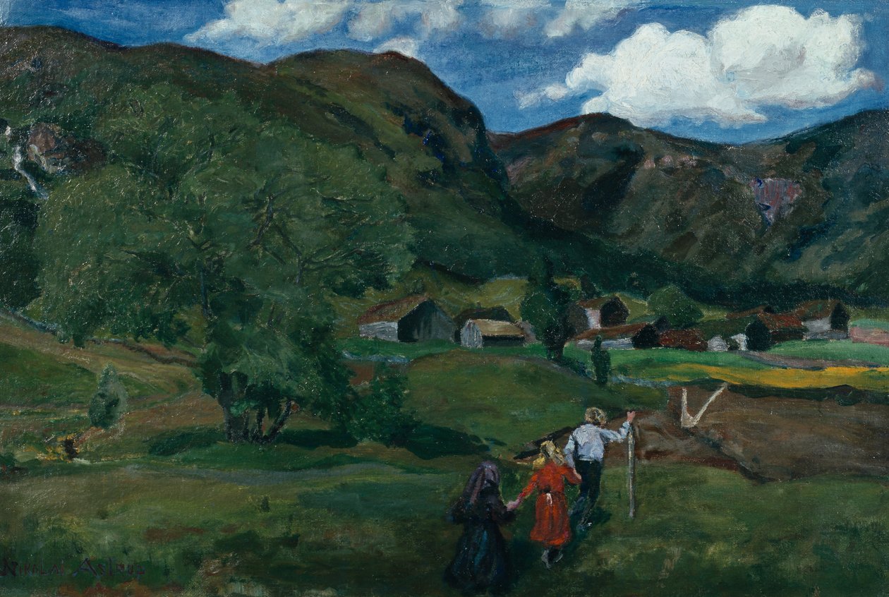 Lekende barn av Nikolai Astrup