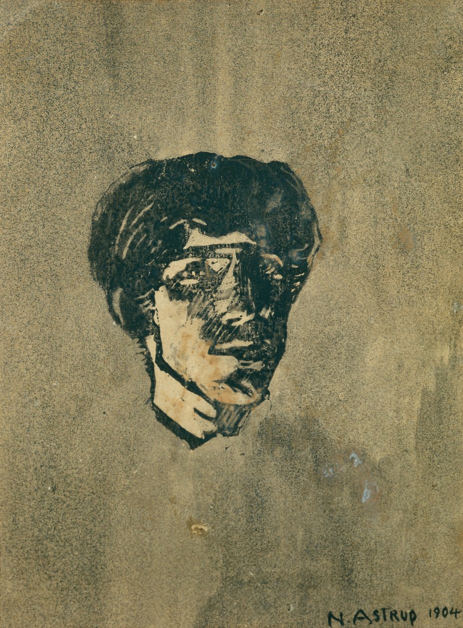 Lite selvportrett av Nikolai Astrup