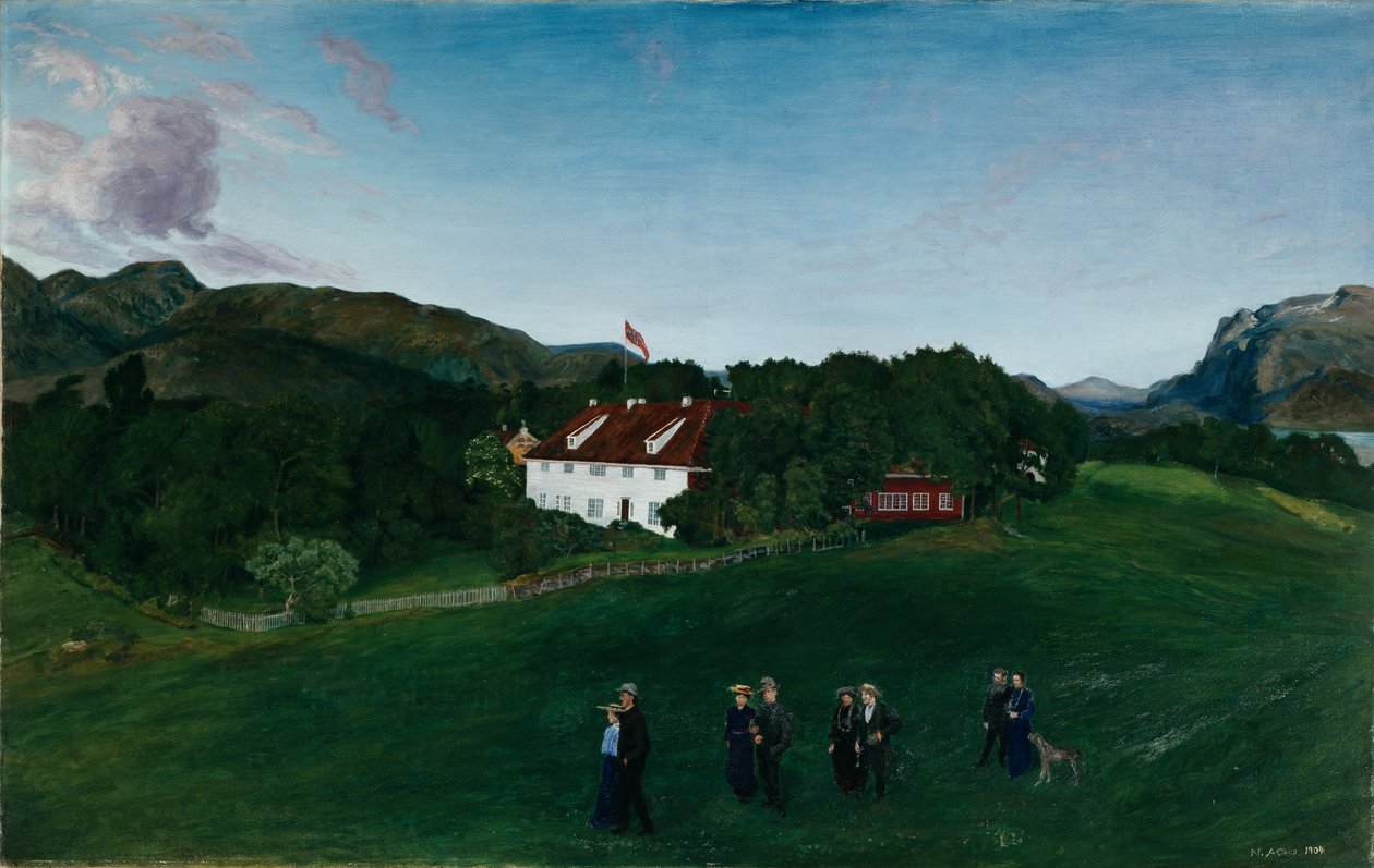 Svanøe hovedgård, c.1904 av Nikolai Astrup