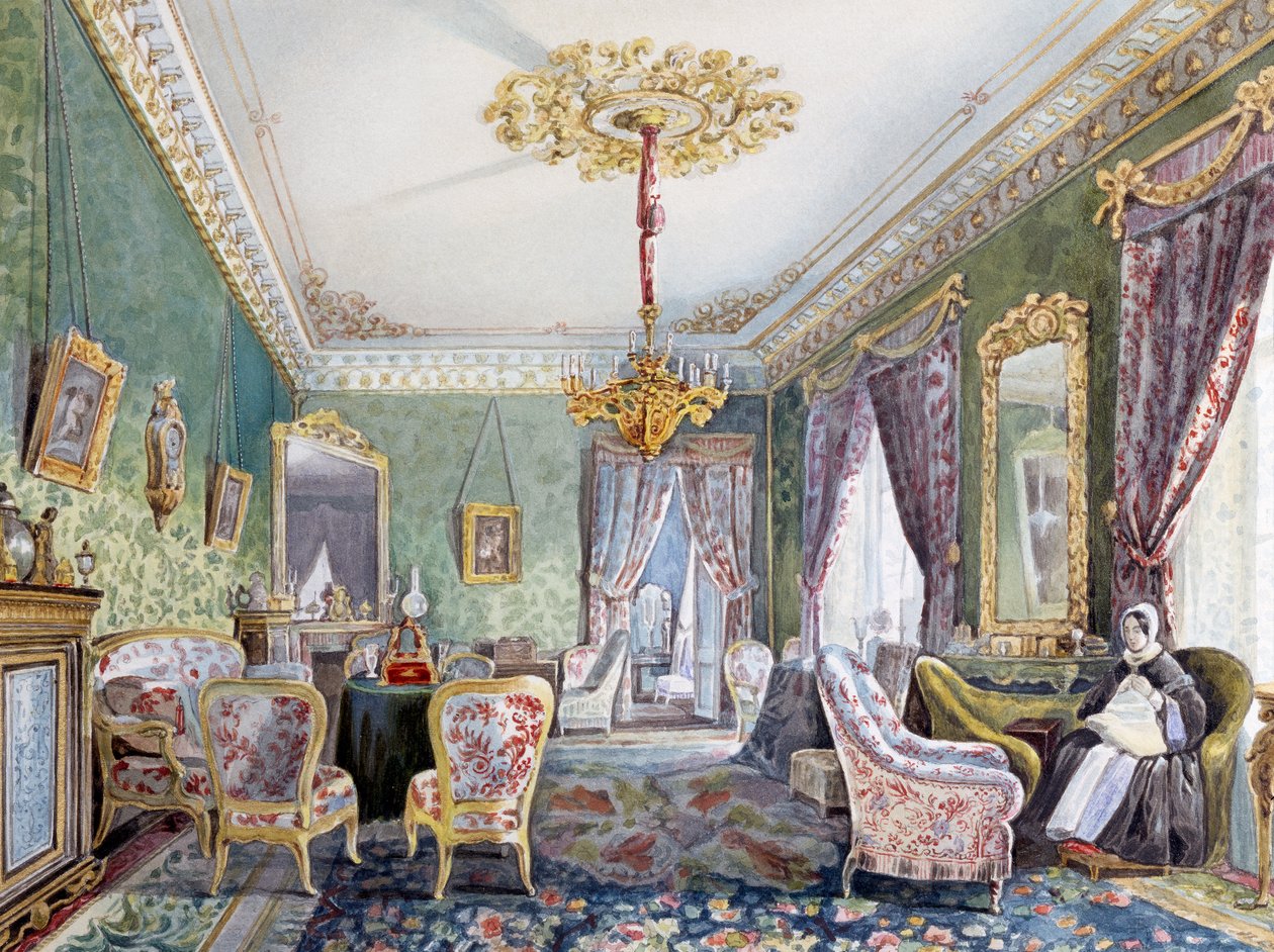 Hjem interiør i St Petersburg av Nikolai Ivanovich Tichobrazov
