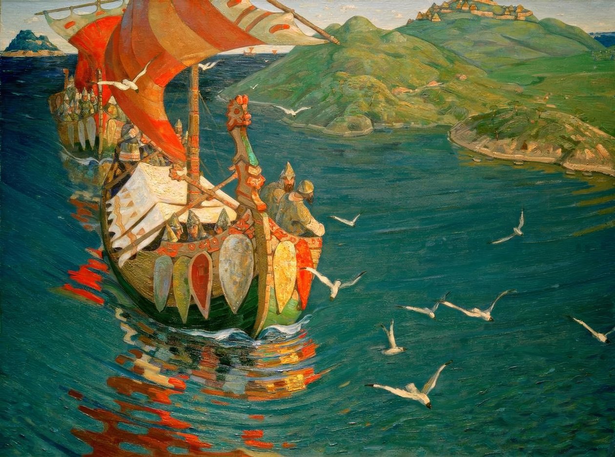 Utenlandske kjøpmenn av Nikolai Konstantinowitsch Roerich