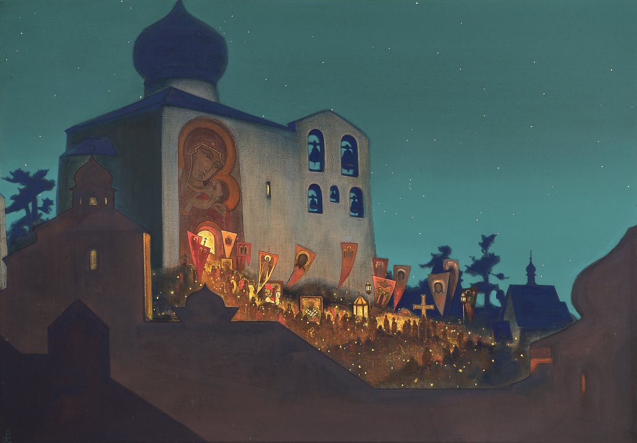 Russisk påske, 1924 av Nikolai Konstantinowitsch Roerich