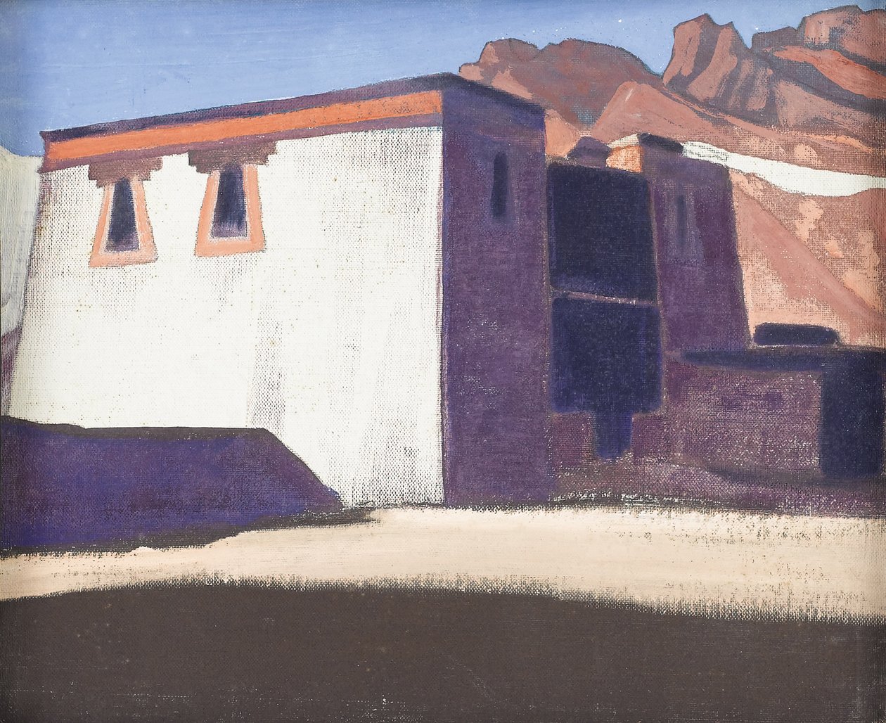 Sharugon-klosteret, Tibet, 1928 av Nikolai Konstantinowitsch Roerich