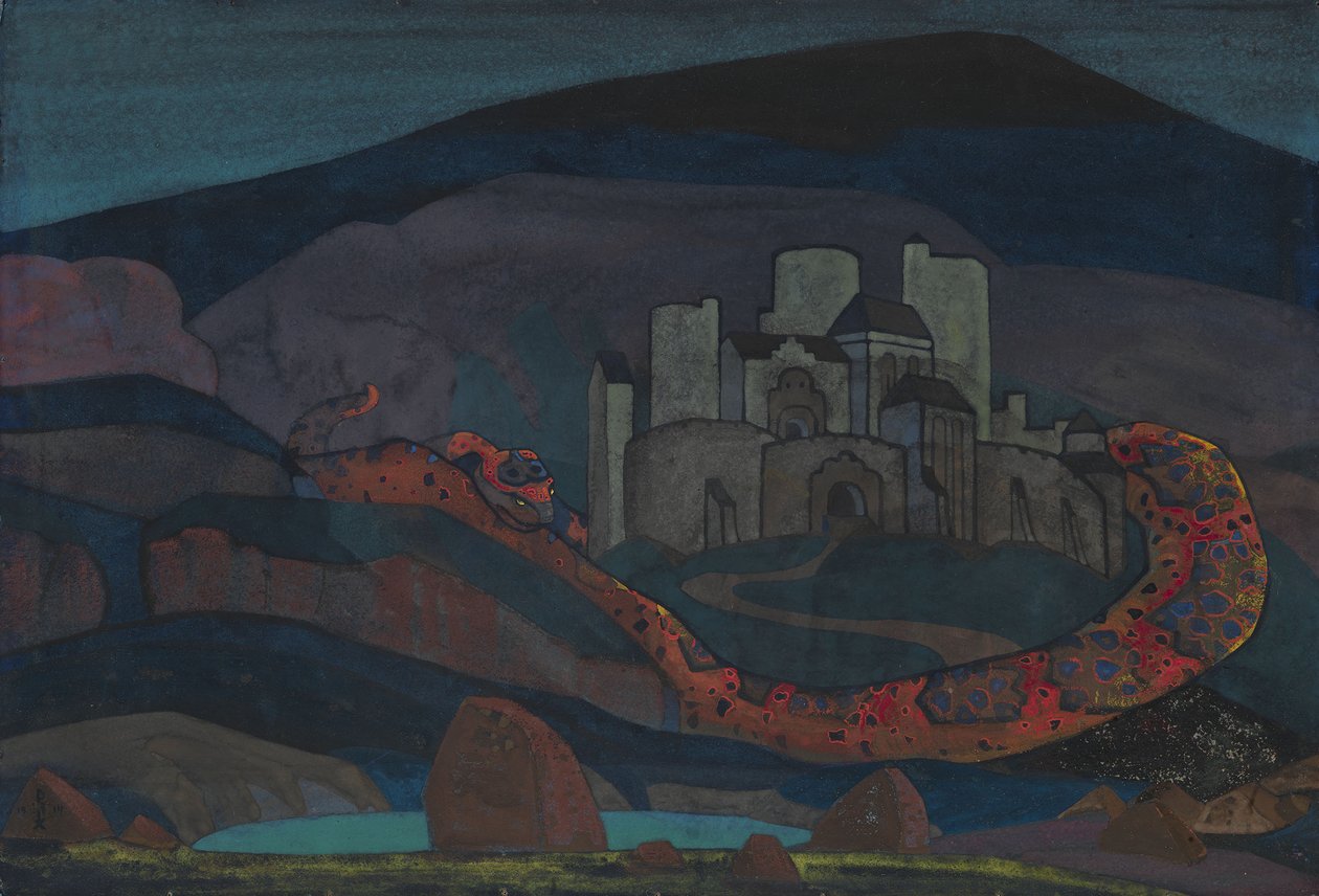 Den dømte byen, 1914 av Nikolai Konstantinowitsch Roerich