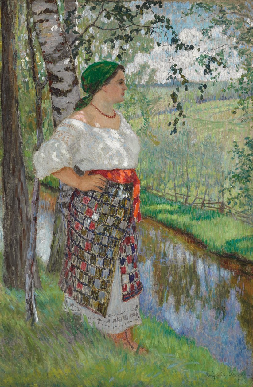 Bondekvinne ved en bekk av Nikolai Petrovich Bogdanov Belsky
