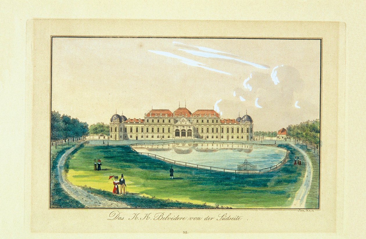 Øvre Belvedere fra sør av Nikolaus Reim