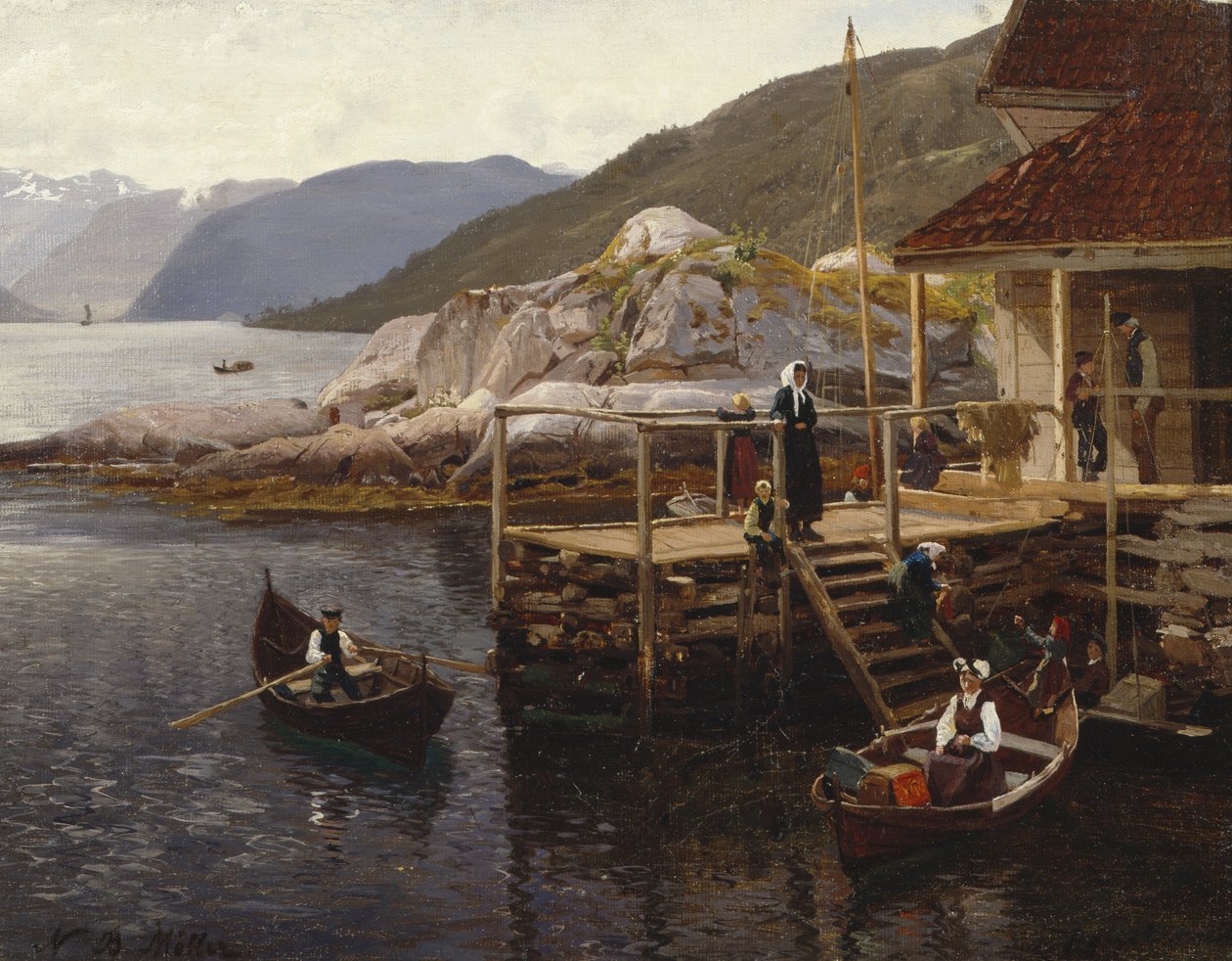 Fra Balestrand (olje på lerret) av Nils Bjørnsen Møller