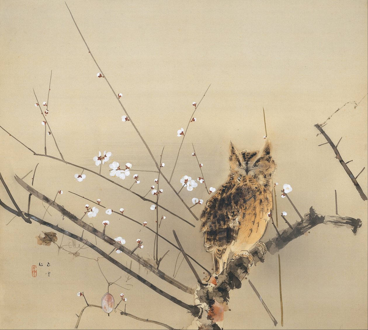 Tidlige plommeblomster av Nishimura Goun