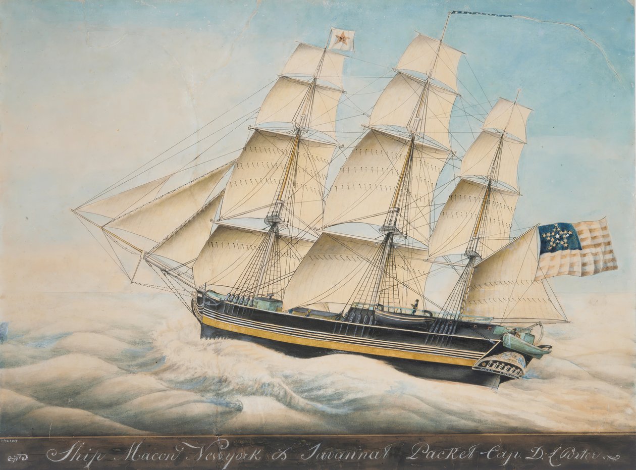 Skipet Macon, 1828-35. av Nivelet