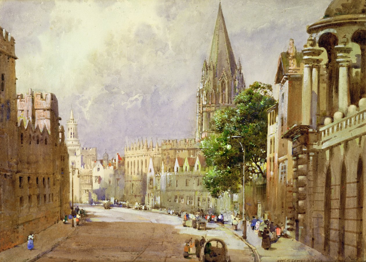 The High Street, Oxford av Noel Harry Leaver