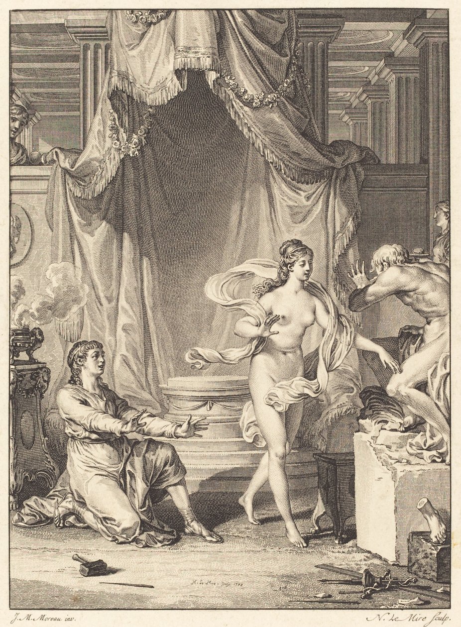Pygmalion av Noël Le Mire after Jean Michel Moreau