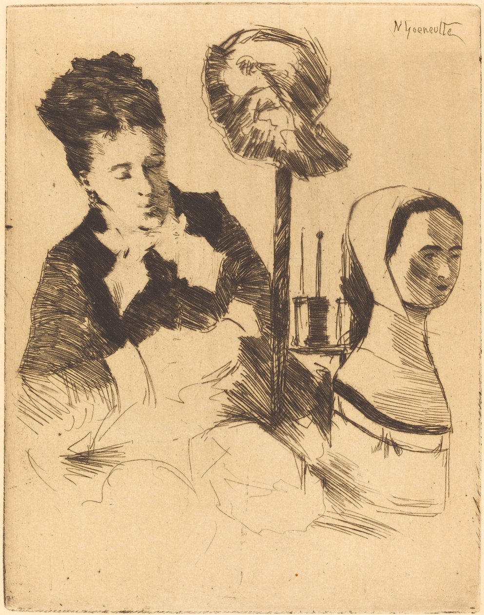 The Milliner av Norbert Goeneutte