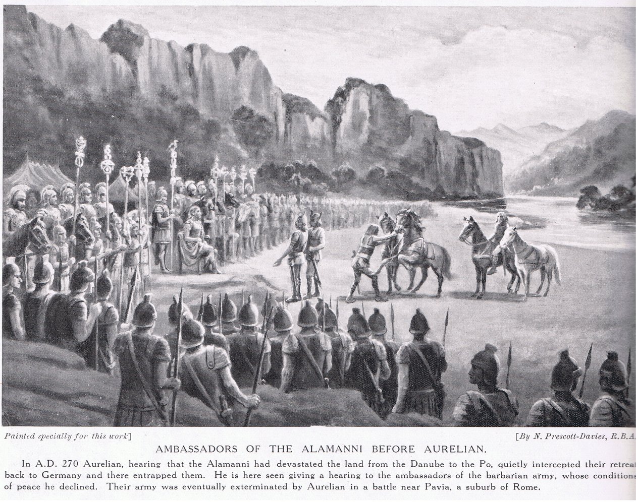 Ambassadører for Alumanni før Aurelian 270AD av Norman Prescott Davies