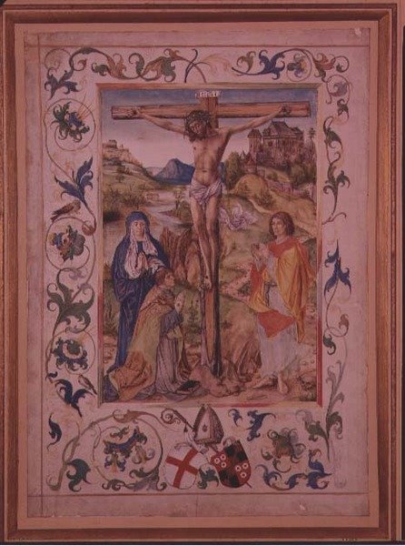 Kristus på korset (vellum) av Nuremberg School