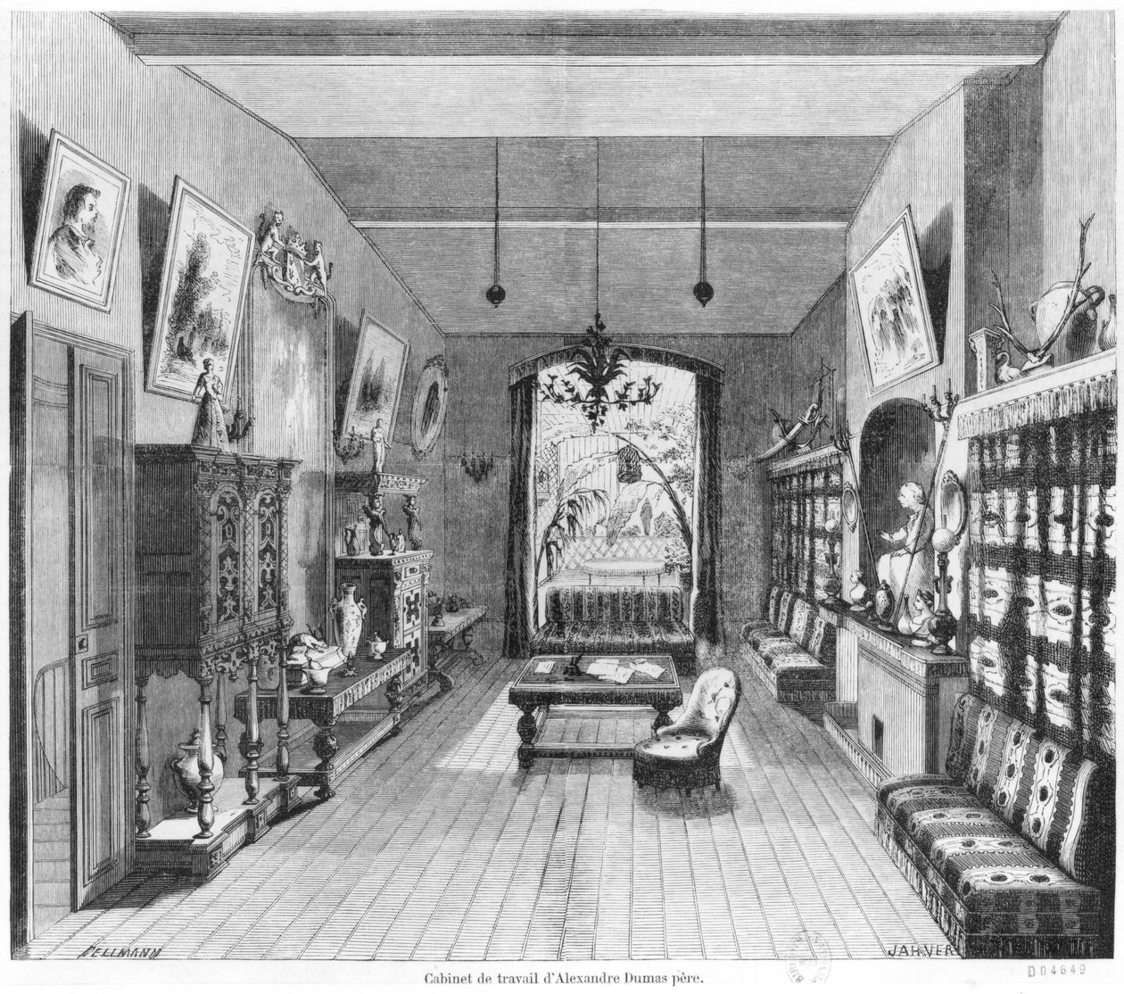 Studie av Alexandre Dumas Pere (1802-70) av Octave Edouard Jean Jahyer