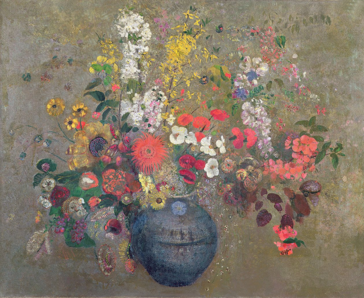 Blomster, 1909 av Odilon Redon