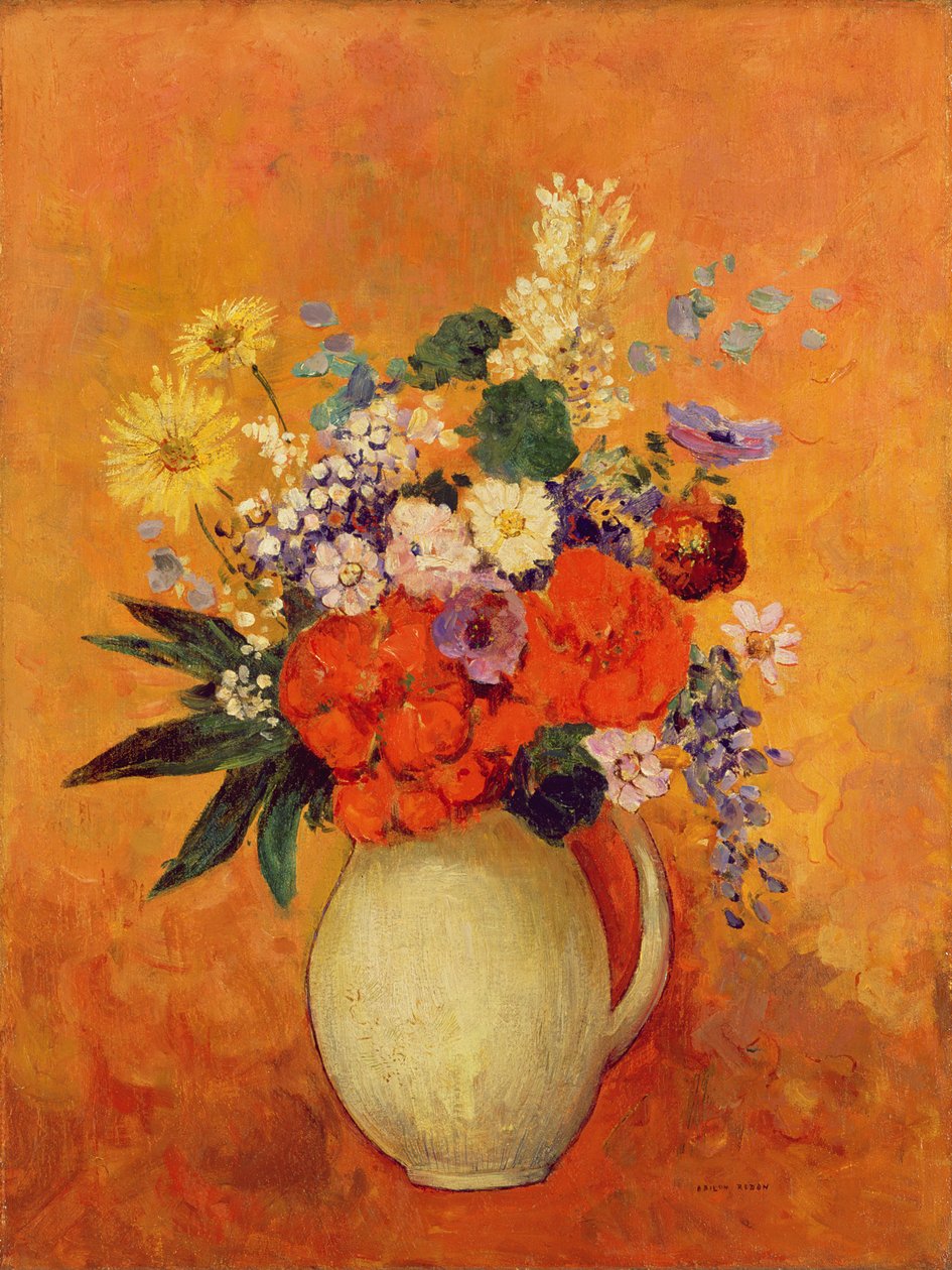 Blomster, 1910 av Odilon Redon