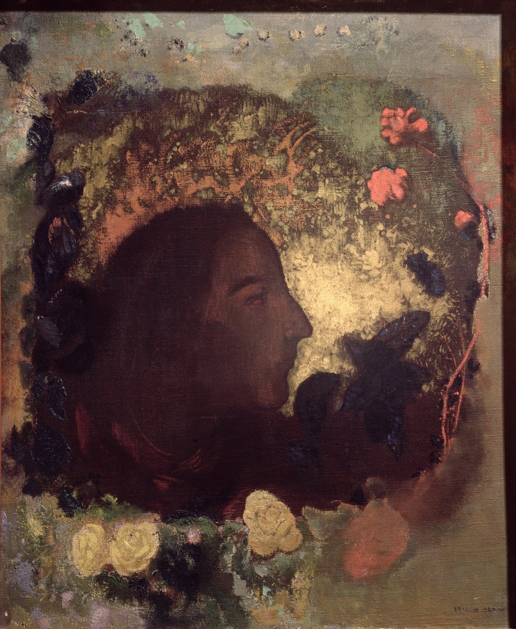 Portrett av Paul Gauguin (1848-1903), malt etter hans død, ca. 1903-05 av Odilon Redon