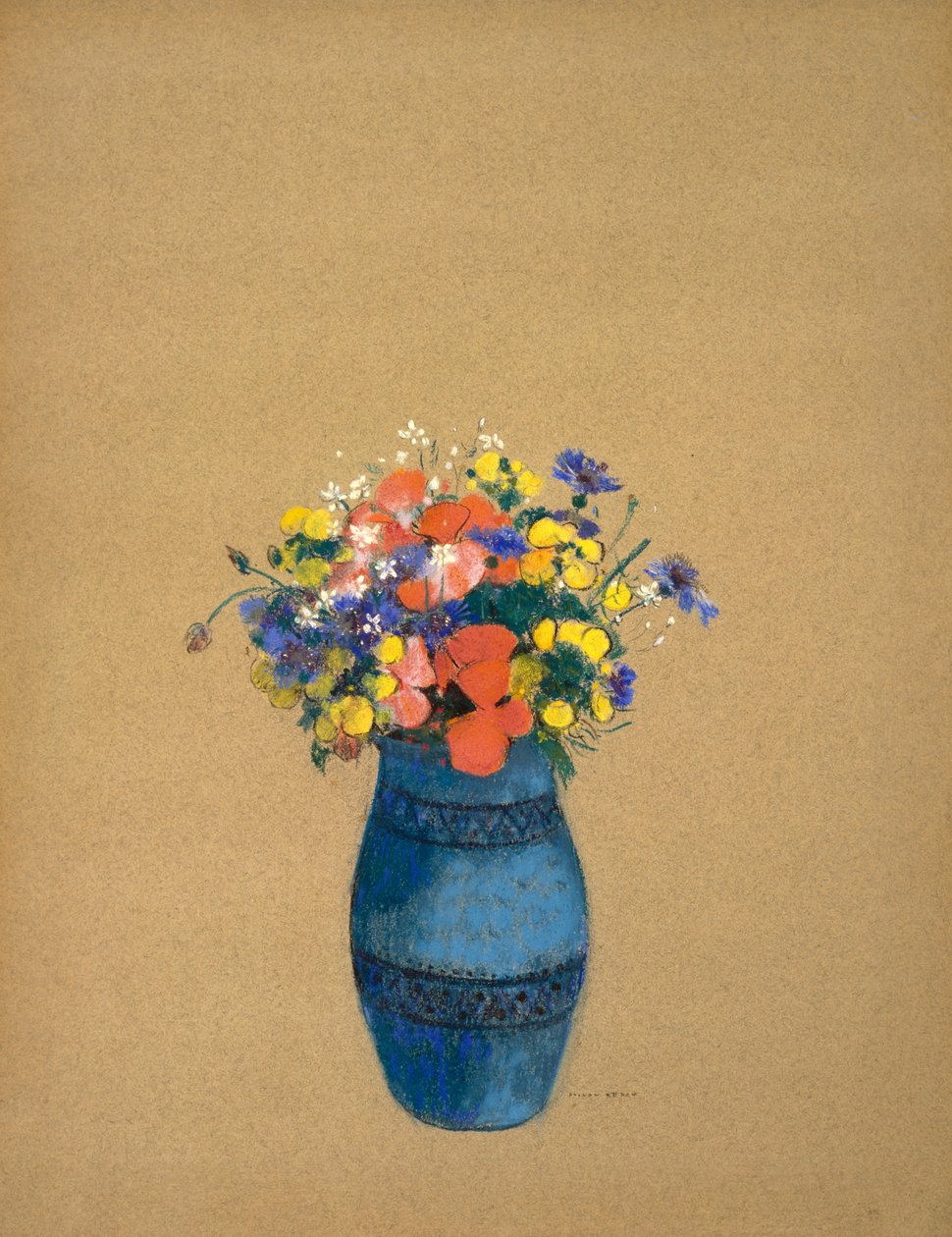 Vase med blomster, 1909-10 av Odilon Redon