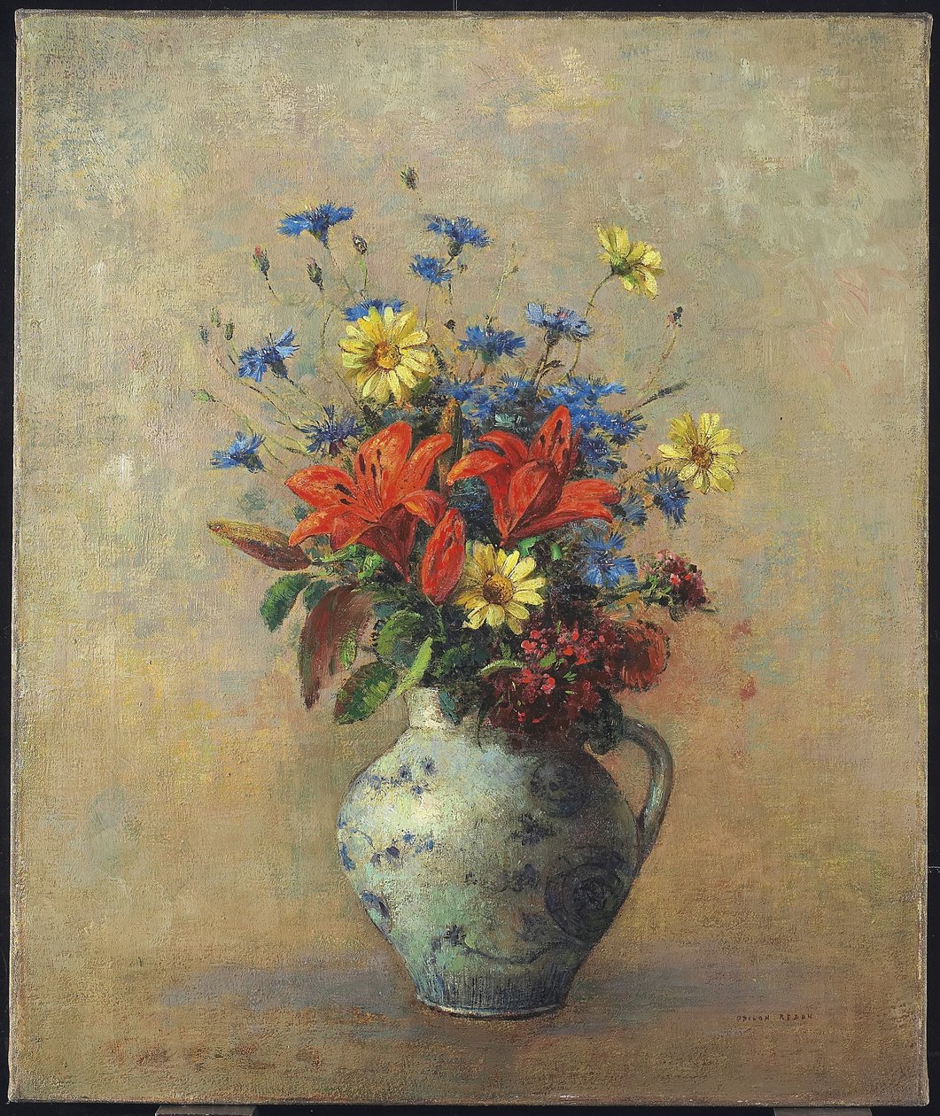 Vase med blomster, ca. 1915 av Odilon Redon